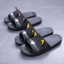 将图片加载到图库查看器，Women Men Summer Slippers Slide Sandals Beach Flip Flops Cats Thick Bottom Couple Boys Girls Comfort Shoes Fashion Outdoor Slides Beach Pool Gym House Slipper
