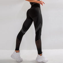 将图片加载到图库查看器，Women Mesh Leggings High Waist Seamless Fitness Leggings Fashion Female Gym Workout Leggings Seamless Gym Running Stylish Tight Athletic Leggings Soft Active Legging For Women
