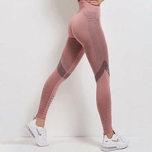 将图片加载到图库查看器，Women Mesh Leggings High Waist Seamless Fitness Leggings Fashion Female Gym Workout Leggings Seamless Gym Running Stylish Tight Athletic Leggings Soft Active Legging For Women
