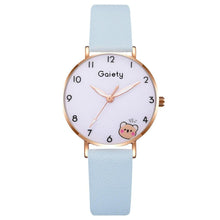 Load image into Gallery viewer, Women New Color Bear Fashion Student Quartz Watch Bracelet Combination Set Kids Girl Wrist Watch Bracelet Leather Rhinestone Luxury Design Simple Dress Women's Watches
