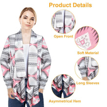 将图片加载到图库查看器，Women Open Front Long Sleeve Cardigan

