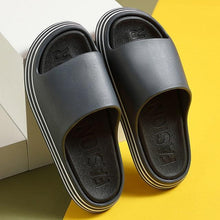 将图片加载到图库查看器，Women Outside Slippers Summer Runway Shoes EVA Soft Thick Sole Non-slip Outdoor Women Slides Pool Beach Open Toe Soft Slippers Thick Lightweight Non-Slip Shower Bath Cloud Slides Pool Gym House Sandals
