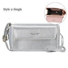 Load image into Gallery viewer, Women Pu Leather Double Layer Large Portable Crossbody Capacity Card Holders Handbags - Trendy Portable Crossbody Handbags
