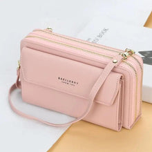 Load image into Gallery viewer, Women Pu Leather Double Layer Large Portable Crossbody Capacity Card Holders Handbags - Trendy Portable Crossbody Handbags
