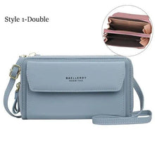 Load image into Gallery viewer, Women Pu Leather Double Layer Large Portable Crossbody Capacity Card Holders Handbags - Trendy Portable Crossbody Handbags
