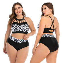 将图片加载到图库查看器，Women Push Up Bikini Sets Swimwear Women Swimsuit  Plus Larges Size Bathing Swimming  Suits Beachwear Women's Swimsuits Halter Push Up Bikini Two Piece Bathing Suits Women Plus Size Bikini
