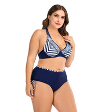 将图片加载到图库查看器，Women Push Up Bikini Sets Swimwear Women Swimsuit  Plus Larges Size Bathing Swimming  Suits Beachwear Women's Swimsuits Halter Push Up Bikini Two Piece Bathing Suits Women Plus Size Bikini
