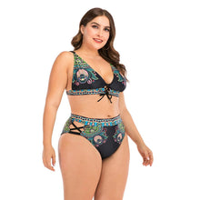将图片加载到图库查看器，Women Push Up Bikini Sets Swimwear Women Swimsuit  Plus Larges Size Bathing Swimming  Suits Beachwear Women's Swimsuits Halter Push Up Bikini Two Piece Bathing Suits Women Plus Size Bikini
