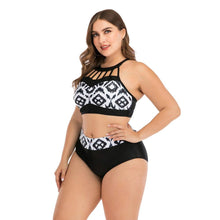 将图片加载到图库查看器，Women Push Up Bikini Sets Swimwear Women Swimsuit  Plus Larges Size Bathing Swimming  Suits Beachwear Women's Swimsuits Halter Push Up Bikini Two Piece Bathing Suits Women Plus Size Bikini
