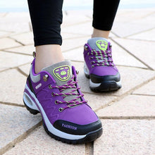 将图片加载到图库查看器，Women Running Air Cushion Athletic Sneakers Walking Breathable Sport Lace Up Hight Platform Casual Shoes Womens Mesh Sneakers Fashion Tennis Breathable Walking Gym Work Shoes
