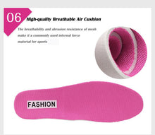 将图片加载到图库查看器，Women Running Air Cushion Athletic Sneakers Walking Breathable Sport Lace Up Hight Platform Casual Shoes Womens Mesh Sneakers Fashion Tennis Breathable Walking Gym Work Shoes
