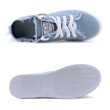 Load image into Gallery viewer, Women's Blue Canvas Sneakers Breathable Classic Summer Denim Stylish Fashion Women Sneakers
