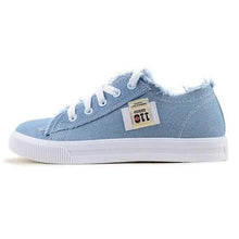 Load image into Gallery viewer, Women's Blue Canvas Sneakers Breathable Classic Summer Denim Stylish Fashion Women Sneakers
