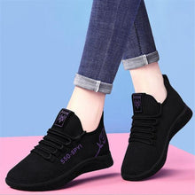 将图片加载到图库查看器，Women's Breathable Non-slip Platform Fashion Autumn New Casual Running Shoes Black Sneakers Lightweight Mesh Tennis Sneaker Fashion Athletic Walking Shoes
