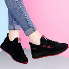 将图片加载到图库查看器，Women's Breathable Non-slip Platform Fashion Autumn New Casual Running Shoes Black Sneakers Lightweight Mesh Tennis Sneaker Fashion Athletic Walking Shoes
