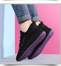 将图片加载到图库查看器，Women's Breathable Non-slip Platform Fashion Autumn New Casual Running Shoes Black Sneakers Lightweight Mesh Tennis Sneaker Fashion Athletic Walking Shoes
