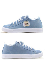 Load image into Gallery viewer, Women's Canvas Breathable Classic Summer Sneakers Lace-Up Shoes Casual Outdoor Men Sneakers Womens Canvas Sneakers Low Top Tennis White Shoes
