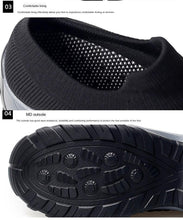 将图片加载到图库查看器，Women's Casual Chunky Sneakers Platform Walking Shoes Fashion Knited Casual Walking Shoes Sock Sneakers Slip On Mesh Air Cushion Comfortable Easy Shoes

