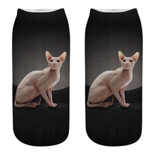 将图片加载到图库查看器，Women's Funny Animal Cute 3D Print Kitten Socks Women Ankle Socks Unisex Socks Fashion Socks Cartoon Cat Fashion Style Casual Boat Socks For Men And Women
