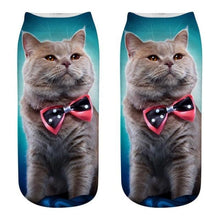 将图片加载到图库查看器，Women's Funny Animal Cute 3D Print Kitten Socks Women Ankle Socks Unisex Socks Fashion Socks Cartoon Cat Fashion Style Casual Boat Socks For Men And Women
