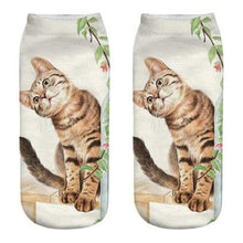 将图片加载到图库查看器，Women's Funny Animal Cute 3D Print Kitten Socks Women Ankle Socks Unisex Socks Fashion Socks Cartoon Cat Fashion Style Casual Boat Socks For Men And Women
