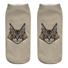 将图片加载到图库查看器，Women's Funny Animal Cute 3D Print Kitten Socks Women Ankle Socks Unisex Socks Fashion Socks Cartoon Cat Fashion Style Casual Boat Socks For Men And Women
