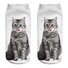 将图片加载到图库查看器，Women's Funny Animal Cute 3D Print Kitten Socks Women Ankle Socks Unisex Socks Fashion Socks Cartoon Cat Fashion Style Casual Boat Socks For Men And Women
