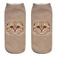 将图片加载到图库查看器，Women's Funny Animal Cute 3D Print Kitten Socks Women Ankle Socks Unisex Socks Fashion Socks Cartoon Cat Fashion Style Casual Boat Socks For Men And Women
