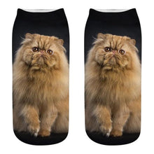 将图片加载到图库查看器，Women's Funny Animal Cute 3D Print Kitten Socks Women Ankle Socks Unisex Socks Fashion Socks Cartoon Cat Fashion Style Casual Boat Socks For Men And Women
