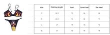 将图片加载到图库查看器，Women’s Funny Printed 2Pcs Bikini Suits Women's Scalloped Triangle Bikini Print Bottom Two Piece Swimsuit Deep V-neck Detachable Breast Pad Sling Tops with Triangle Bottoms Swimsuits
