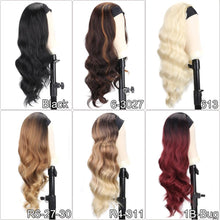 Load image into Gallery viewer, Women's Headband Wig Body Wave Natural Black Blonde Wigs with Headband Fake Hair Synthetic Wigs For Black Women Cosplay Wigs For Women Gifts for girlfriends
