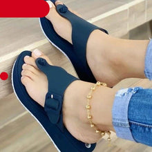 Load image into Gallery viewer, Women's Sandals Summer Shoes Beach Platform Clip Toes Buckle Strap Leather Casual Shoes Summer Casual Clip Toe Slippers Summer Flat Non-Slip Shoes With Buckle Strap
