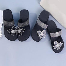 Load image into Gallery viewer, Women's Sandals Summer Slippers Elegant Butterfly Shoes Open Toe Fashion Comfortable Elegant Platform Shoes Pink Sandals For Women Dressy Modern Thick Platform Sandals
