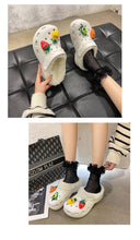 将图片加载到图库查看器，Women's Slippers Summer New Thick Soles Fashion Leather Shoes Flip Flops Women Clogs Winter Slippers Arch Support House Slippers Slip On Garden Shoes Warm Home Shoes
