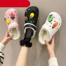 将图片加载到图库查看器，Women's Slippers Summer New Thick Soles Fashion Leather Shoes Flip Flops Women Clogs Winter Slippers Arch Support House Slippers Slip On Garden Shoes Warm Home Shoes

