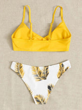 将图片加载到图库查看器，Women's Swimsuit Bikini Swimwear Floral Random Print Bikini Set Push-Up Bikinis Swim Suit Female Beachwear Swim Women Swimsuits Halter Push Up Bikini Two Piece Bathing Suits For Women
