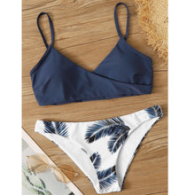 将图片加载到图库查看器，Women's Swimsuit Bikini Swimwear Floral Random Print Bikini Set Push-Up Bikinis Swim Suit Female Beachwear Swim Women Swimsuits Halter Push Up Bikini Two Piece Bathing Suits For Women
