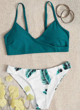 将图片加载到图库查看器，Women's Swimsuit Bikini Swimwear Floral Random Print Bikini Set Push-Up Bikinis Swim Suit Female Beachwear Swim Women Swimsuits Halter Push Up Bikini Two Piece Bathing Suits For Women
