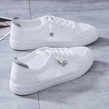 将图片加载到图库查看器，Women's White Casual Sneakers Spring  Summer Breathable Flats Solid Color Mesh Shoes Fashion White Flat Sneakers Women Workout Tennis Walking Gym Fashion Sneakers
