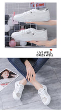 将图片加载到图库查看器，Women's White Casual Sneakers Spring  Summer Breathable Flats Solid Color Mesh Shoes Fashion White Flat Sneakers Women Workout Tennis Walking Gym Fashion Sneakers
