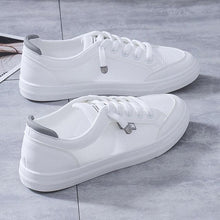将图片加载到图库查看器，Women's White Casual Sneakers Spring  Summer Breathable Flats Solid Color Mesh Shoes Fashion White Flat Sneakers Women Workout Tennis Walking Gym Fashion Sneakers
