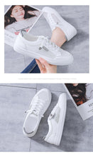 将图片加载到图库查看器，Women's White Casual Sneakers Spring  Summer Breathable Flats Solid Color Mesh Shoes Fashion White Flat Sneakers Women Workout Tennis Walking Gym Fashion Sneakers
