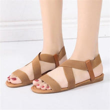 将图片加载到图库查看器，Women Sandals Breathable Comfort Walking Shoes Heels Summer Platform Sandal Casual Comfortable Sandals For Women Ankle Elastic Lightweight Soft Modern Beach Sandals
