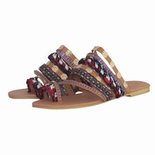 将图片加载到图库查看器，Women Sandals Flip-Flops Handmade Style Flip Flop Sandals Streetwear Fashion Shoes Women Flat Clip Toe Casual Floral Beach Flip Flop Comfy Shoes Summer Elegant Toe Ring Sandals

