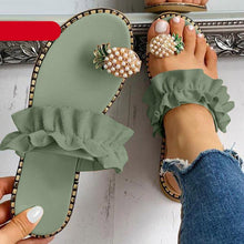 Load image into Gallery viewer, Women Sandals Slippers Flat Flip Flops String Bead Summer Fashion Woman Slides Elegant Pineapple Slides Flat Sandals Strappy Slides Sandals Open Toe Summer Beach Outdoor Shoes
