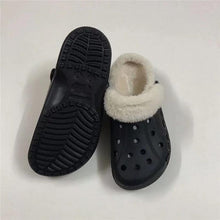 Load image into Gallery viewer, Women Sandals Winter Hole Slippers Outside Shoes For Women Slippers For Home Men's and Women's Classic Lined Clog Warm And Fuzzy Slippers Fur Lined Clogs Winter Garden Shoes Warm House Slippers

