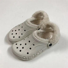 Load image into Gallery viewer, Women Sandals Winter Hole Slippers Outside Shoes For Women Slippers For Home Men's and Women's Classic Lined Clog Warm And Fuzzy Slippers Fur Lined Clogs Winter Garden Shoes Warm House Slippers
