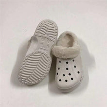 Load image into Gallery viewer, Women Sandals Winter Hole Slippers Outside Shoes For Women Slippers For Home Men's and Women's Classic Lined Clog Warm And Fuzzy Slippers Fur Lined Clogs Winter Garden Shoes Warm House Slippers
