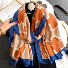 Load image into Gallery viewer, Women Scarf Leopard Print Cotton Large Size Scarfs For Winter Shawls Winter Warm Casual Wear For Women Lovely Floral Tassel Cotton ab Shawls Lady Silk Wraps Scarves
