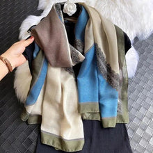 Load image into Gallery viewer, Women Scarf Leopard Print Cotton Large Size Scarfs For Winter Shawls Winter Warm Casual Wear For Women Lovely Floral Tassel Cotton ab Shawls Lady Silk Wraps Scarves
